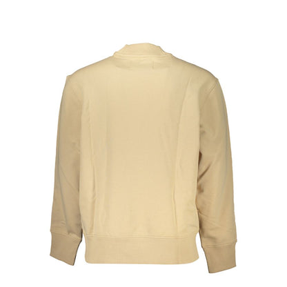 Calvin Klein Beiges Sweatshirt mit Rundhalsausschnitt und Logo