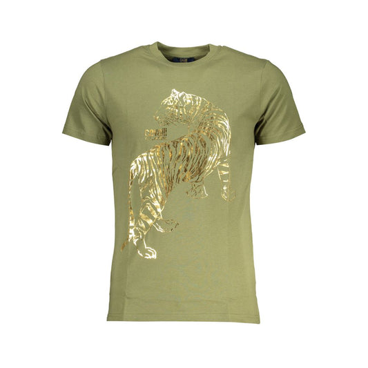 Grünes Baumwoll-T-Shirt der Cavalli-Klasse