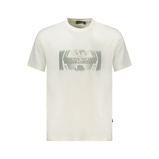 Napapijri Weißes Baumwoll-T-Shirt für Herren