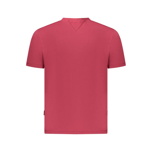 Napapijri Rotes Herren-T-Shirt aus Baumwolle