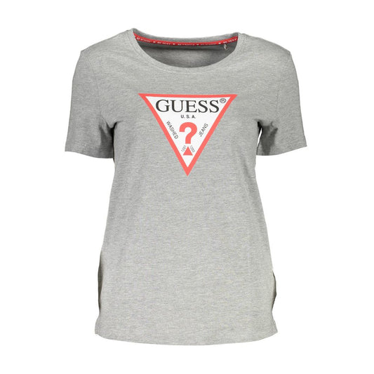 Guess Jeans Braunes Baumwoll-T-Shirt für Damen