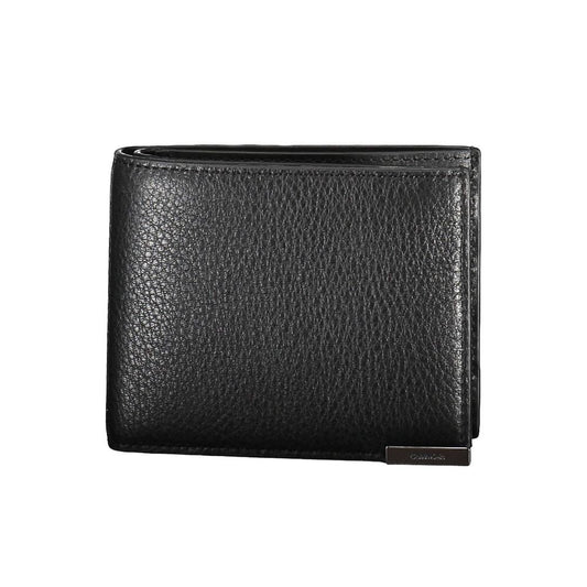 Calvin Klein Herren-Geldbörse aus schwarzem Leder