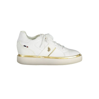 US POLO ASSN. Weiße Polyester-Damen-Sneaker