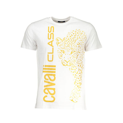 Weißes Baumwoll-T-Shirt der Cavalli Class