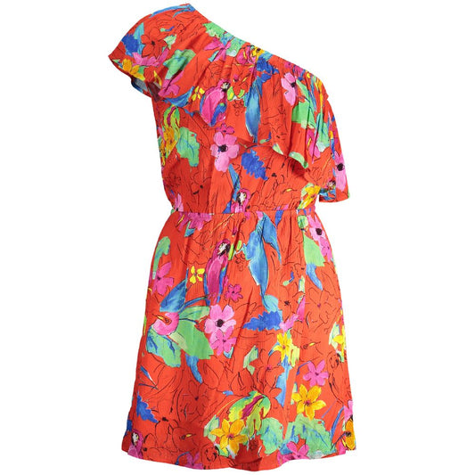 Desigual Rotes Viskose-Damenkleid