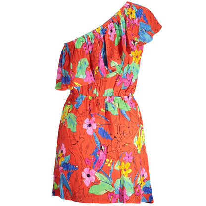 Desigual Rotes Viskose-Damenkleid