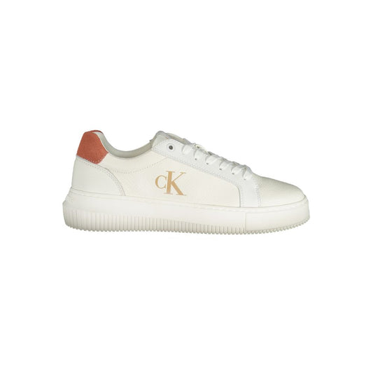 Calvin Klein – Weiße Polyethylen-Sneaker für Damen