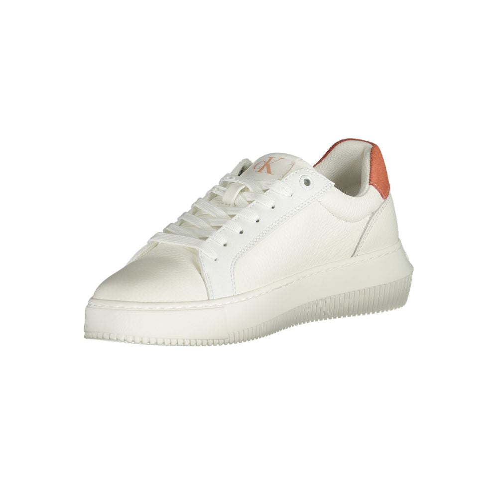 Calvin Klein – Weiße Polyethylen-Sneaker für Damen