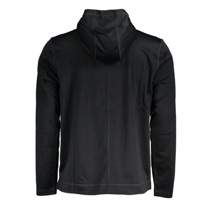 Calvin Klein – Elegantes schwarzes Kapuzensweatshirt mit Logo-Print