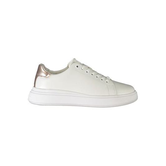 Calvin Klein – Weißer Polyester-Sneaker