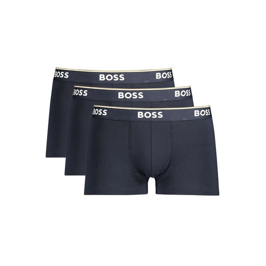 Hugo Boss Herren Boxershorts aus blauer Baumwolle