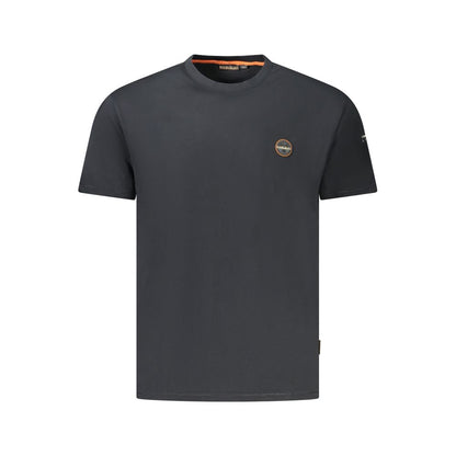 Napapijri Schwarzes Herren-T-Shirt aus Baumwolle