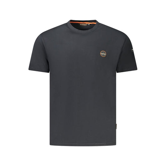 Napapijri Schwarzes Herren-T-Shirt aus Baumwolle