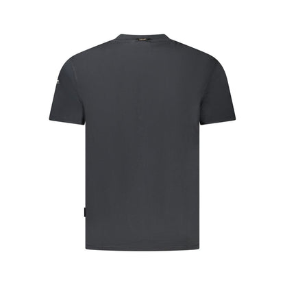 Napapijri Schwarzes Herren-T-Shirt aus Baumwolle