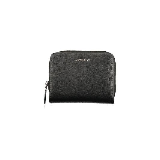 Calvin Klein – Schwarze Polyethylen-Geldbörse für Damen