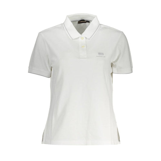 Napapijri Weißes Poloshirt aus Baumwolle für Damen