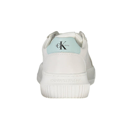Calvin Klein – Weiße Sneaker aus recyceltem Polyester für Damen
