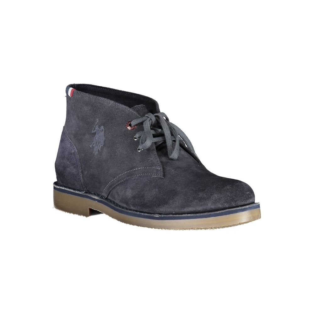 US POLO ASSN. Blue Leather Mens Ankle Boot