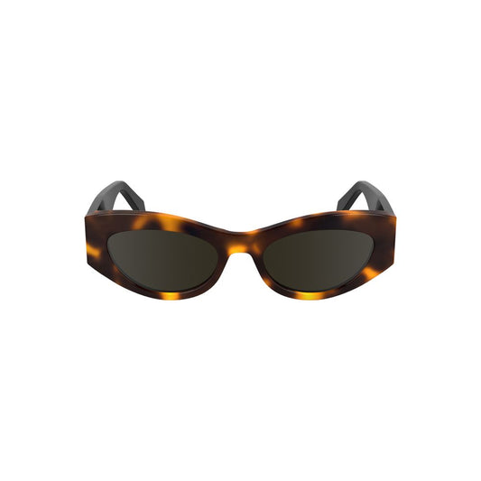 Calvin Klein – Braune Acetat-Sonnenbrille für Damen
