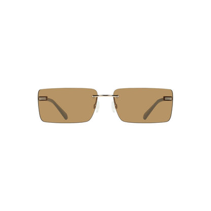 Calvin Klein Beige Metall Damen Sonnenbrille