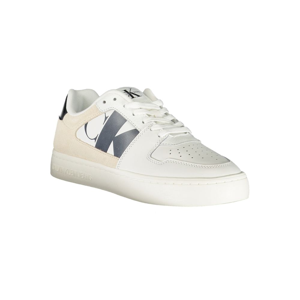 Calvin Klein – Weißer Polyester-Sneaker