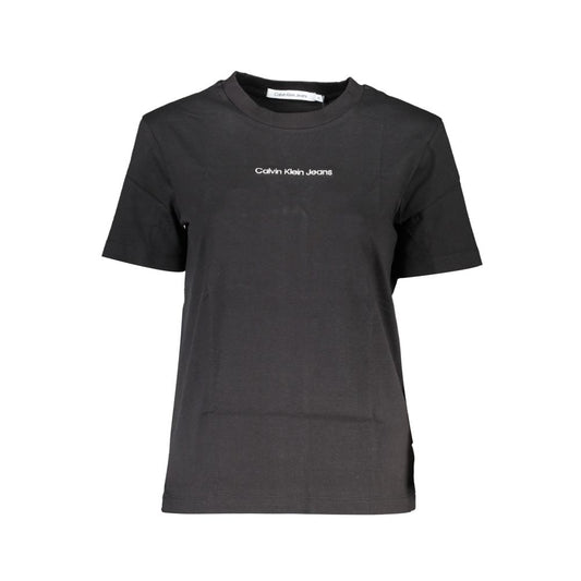 Calvin Klein – Schwarzes Baumwoll-T-Shirt für Damen