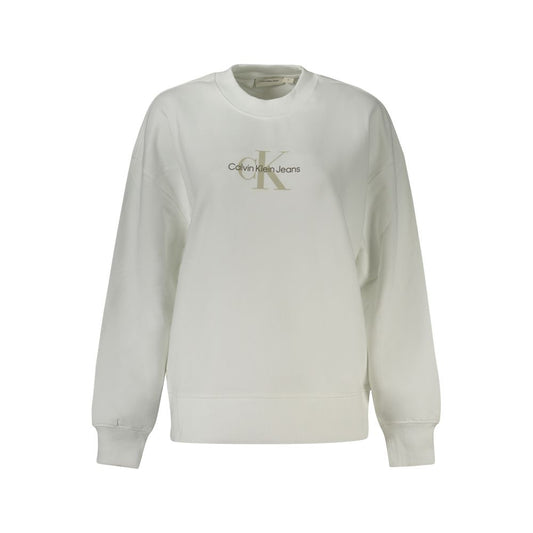 Calvin Klein Weißer Baumwollpullover für Damen