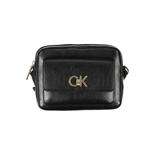 Calvin Klein – Schwarze Handtasche aus recyceltem Polyester für Damen