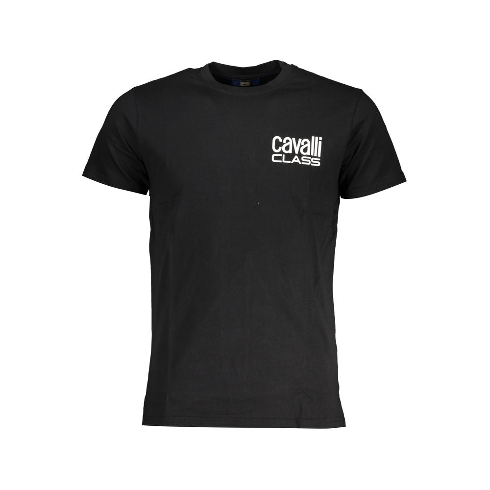 Schwarzes Baumwoll-T-Shirt der Cavalli Class
