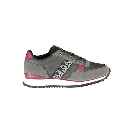 Napapijri – Elegante graue Schnür-Sneaker mit Kontrastakzenten