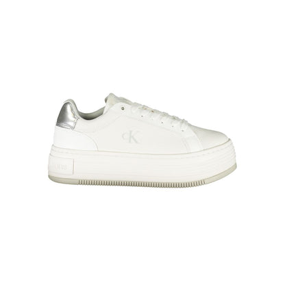 Calvin Klein Damen Sneaker aus weißem Leder