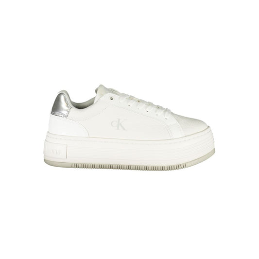 Calvin Klein Damen Sneaker aus weißem Leder