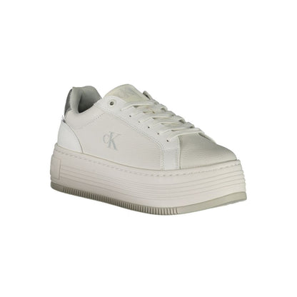 Calvin Klein Damen Sneaker aus weißem Leder