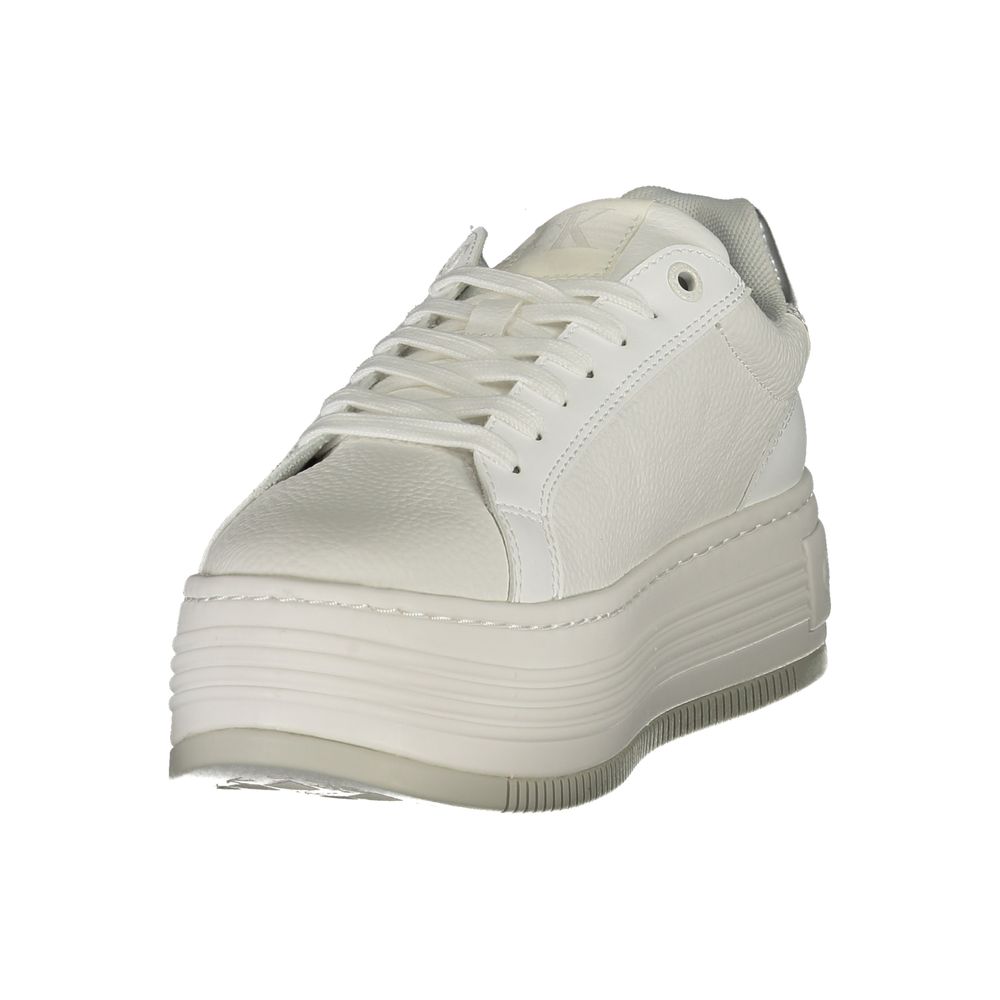 Calvin Klein Damen Sneaker aus weißem Leder