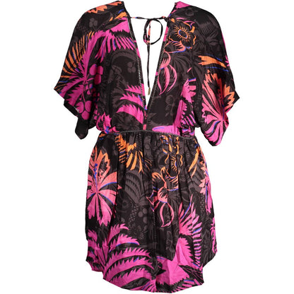 Desigual Schwarzes Baumwollkleid für Damen