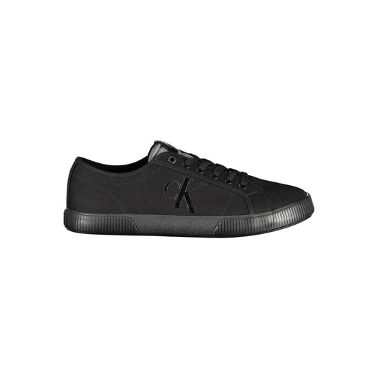 Calvin Klein Herren Sneaker aus schwarzer Baumwolle