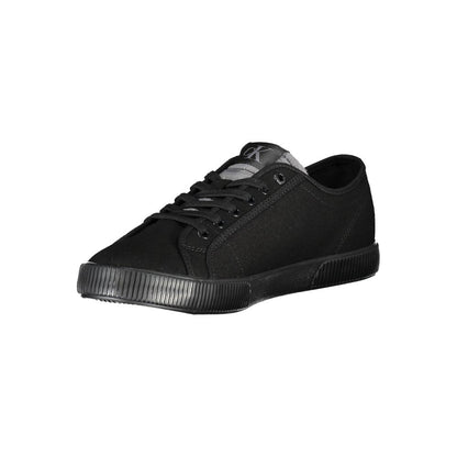 Calvin Klein Herren Sneaker aus schwarzer Baumwolle