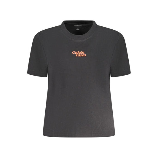 Calvin Klein – Schwarzes Baumwoll-T-Shirt für Damen