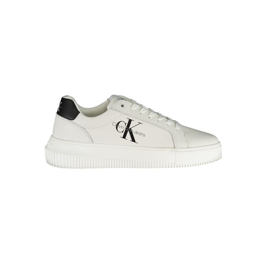 Calvin Klein – Eco-Chic – Weiße Sneakers mit Kontrastdetails