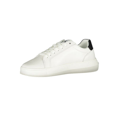 Calvin Klein – Anspruchsvolle weiße Schnür-Sneaker