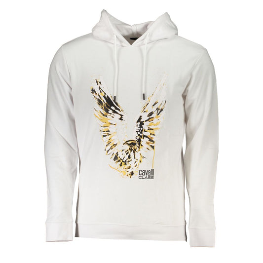 Cavalli Class Weißer Baumwollpullover für Herren