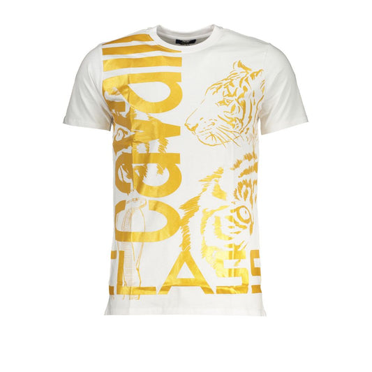 Weißes Baumwoll-T-Shirt der Cavalli Class