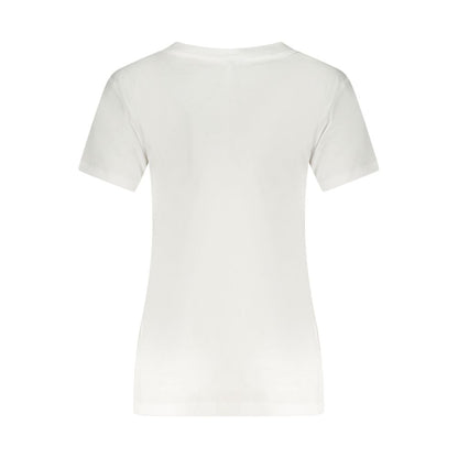 Calvin Klein – Weißes Baumwoll-T-Shirt für Damen