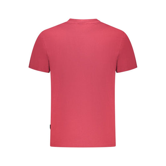 Napapijri Rotes Herren-T-Shirt aus Baumwolle