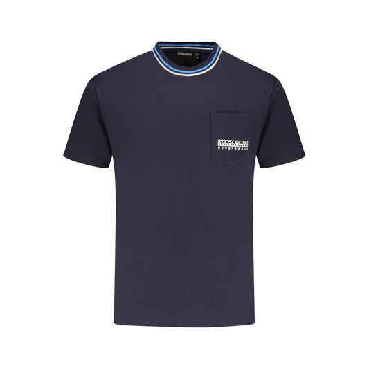 Blaues Baumwoll-T-Shirt von Napapijri
