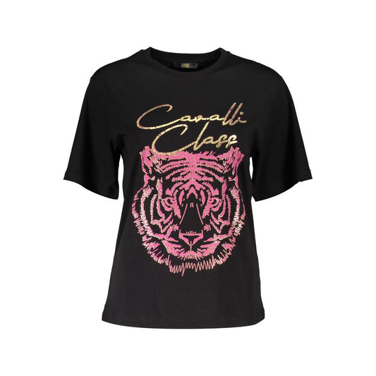 Cavalli Class Schwarzes Baumwolltop für Damen