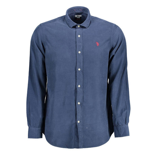 US POLO ASSN. Blue Cotton Men Shirt