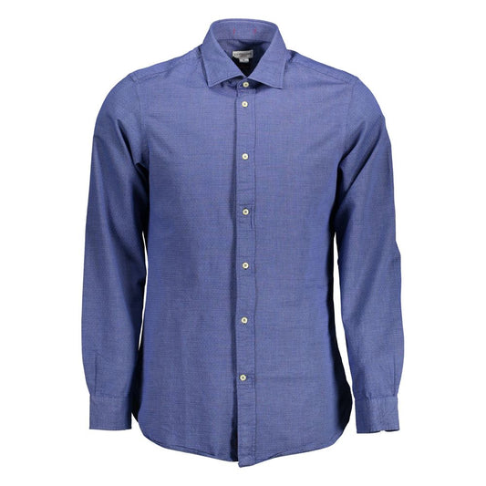 US POLO ASSN. Blue Cotton Men Shirt
