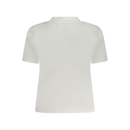 Calvin Klein – Weißes Baumwoll-T-Shirt für Damen