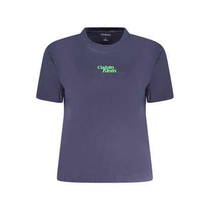 Calvin Klein Damen T-Shirt aus Baumwolle, Blau